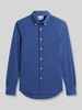 Tommy Hilfiger Koszula casualowa o kroju slim fit z wyhaftowanym logo Niebieski