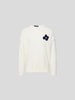 Lardini Pullover mit Motiv-Stitching Offwhite