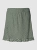 Vero Moda Minirock mit Lochstickerei Modell 'TASSA' Schilf