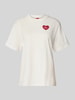 HUGO Regular fit T-shirt van puur katoen, model 'VINTAGE TEE' Offwhite
