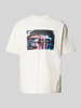 HUGO T-Shirt mit Motiv-Print Modell 'Dutire' Offwhite