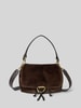 Abro Crossbody Bag z naturalnej skóry model 'TEMI' Ciemnobrązowy