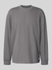 Hugo Blue Regular fit sweatshirt van katoenmix, model 'NUWOLO' Middengrijs