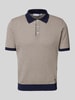 Manuel Ritz Poloshirt met korte knoopsluiting Marineblauw