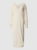 Only Knielange gebreide jurk, model 'NEW TESSA' Beige