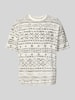 MCNEAL T-Shirt mit geripptem Rundhalsausschnitt Sand