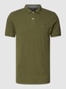 Superdry Poloshirt met labelstitching, model 'CLASSIC' Olijfgroen