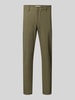 Only & Sons Slim fit brushed chino met viscose, model 'MARK' Olijfgroen