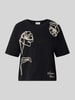 Weekend Max Mara Pudełkowy krój t-shirt z czystej bawełny model 'SALA' Czarny