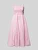 Amy Lynn Knielanges Cocktailkleid mit Smok-Details Modell 'Polly' Rose