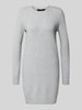 Vero Moda Flatteuze gebreide jurk met ronde hals, model 'DOFFY' Lichtgrijs