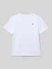 Calvin Klein Jeans Regular fit T-shirt met logopatch, model 'Mono' Wit