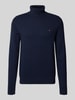 Tommy Hilfiger Regular fit coltrui van een mix van katoen en kasjmier Marineblauw