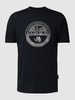 Napapijri T-shirt met labelprint, model 'BOLLO' Zwart