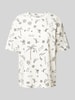 JAKE*S STUDIO WOMAN T-Shirt mit Allover-Print Offwhite