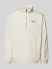 EA7 Emporio Armani Sweatshirt mit Troyer-Kragen Offwhite