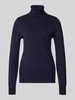 s.Oliver RED LABEL Regular Fit Rollkragenpullover aus Viskose-Mix Marine