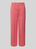 ICHI Wide leg stoffen broek met vaste persplooien, model 'KATE' Roestrood