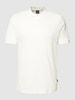 BOSS Poloshirt mit Label-Stitching Modell 'Parlay' Weiss