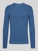 Calvin Klein Jeans Strickpullover mit Label-Badge Blau