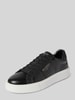 Karl Lagerfeld Leren sneakers met labelprint, model 'MAXI' Zwart