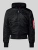 Alpha Industries Bomberjack met labelpatch Zwart