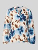 ZABAIONE Relaxed Fit Bluse aus reiner Viskose Modell 'Lari' Marine