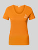 s.Oliver RED LABEL T-shirt z nadrukowanym motywem Pomarańczowy