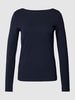 Montego Shirt met lange mouwen met boothals Donkerblauw