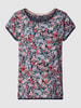 Esprit T-shirt met gebloemd motief Marineblauw