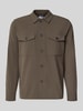 Lindbergh Overhemdjack met knoopsluiting Leem