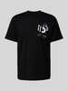 Tom Tailor Denim Relaxed Fit T-Shirt mit Label-Print Black