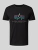 Alpha Industries T-Shirt mit Label-Print Modell 'Rainbow' Black