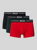 BOSS Boxershort met elastische band in een set van 3 stuks Zwart