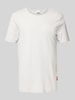JOOP! Jeans T-Shirt mit geripptem Rundhalsausschnitt Modell 'Cesare' Hellgrau