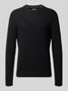 JACK & JONES Strickpullover aus reiner Baumwolle Modell 'Ryder' Black