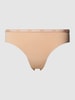 Guess String met elastische band met logo, model 'DARCEY BRAZILIAN' Beige