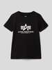 Alpha Industries T-Shirt mit Label-Print Modell 'Basic' Black