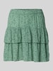 Only Ausgestellter Mini-Rock aus reiner Viskose Modell '30 BERYL' Tuerkis Melange