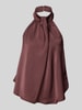 mbyM Blusentop mit Neckholder Modell 'Zuzela' Bordeaux