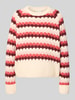 FREE/QUENT Gebreide pullover met ronde hals, model 'NEZZY' Rood