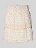 Vero Moda Ausgestellter Mini-Rock mit Allover-Muster Modell 'SMILLA' Offwhite
