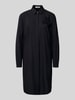 0039 Italy Knielanges Kleid mit Zierbesatz Modell 'DANNIKA' Black