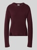 Jake*s Casual Slim Fit Pullover aus reiner Baumwolle Pflaume