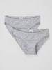 SANETTA Slip met stretch in set van 2 stuks  Lichtgrijs gemêleerd