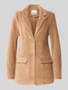 ICHI Slim Fit Blazer aus Cord Modell 'TAMARY' Mittelbraun