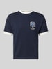 PROHIBITED Slim Fit T-Shirt mit Motiv-Stickerei Dunkelblau