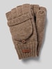 Barts Handschoenen met labeldetail, model 'HAAKON' Hazelnoot