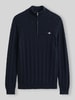 GANT Schipperstrui met half-zip Marineblauw