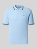 REVIEW Slim Fit Poloshirt in Strick-Optik Eisblau